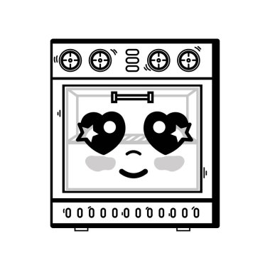 satır kawaii şirin ihale fırın teknoloji vektör çizim