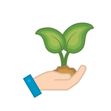 güzel bitkiler doğal ekoloji vektör çizim yere ile