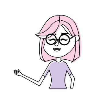 kadın saç tasarım ve zarif bluz vektör çizim ile