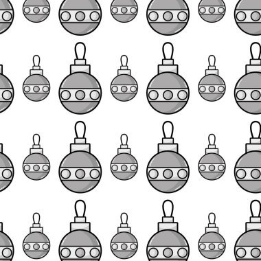 gri tonlamalı güzellik topu Noel dekorasyon arka plan tasarım vektör çizim