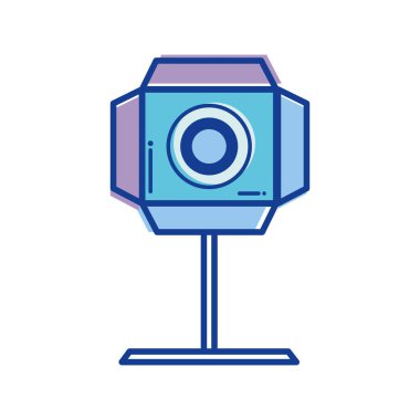 kısa film ışıkları video kamera stüdyo, vektör çizim