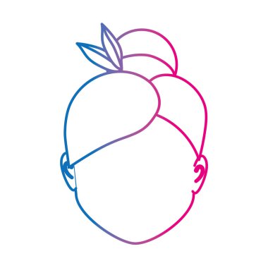 satır varsayılan avatar kadın sosyal Kullanıcı vektör çizim için