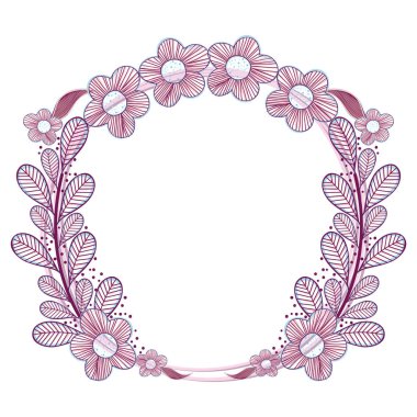 Çiçek dalları dekorasyon, vektör görüntü illüstrasyon