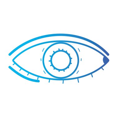 çizgi heathy göz vizyon ve optik bakım vektör illustation