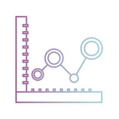 satır istatistikleri grafik Diyagramı veri satırı vektör çizim ile