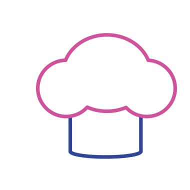 siluet şapka şef mutfak malzemesi mutfağı vektör çizim için