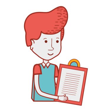 teslimatçı teslim listesiyle vektör çizim tasarım