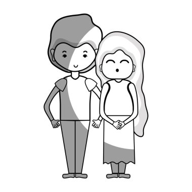 saç tasarım vektör çizim ile birlikte güzellik çift hat