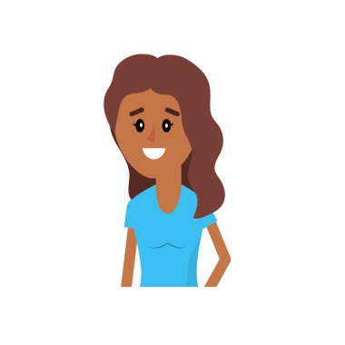 kadın saç modeli ve bluz tasarım vektör çizim ile