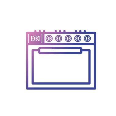 çizgi teknoloji mutfak gereçler nesne vektör çizim soba