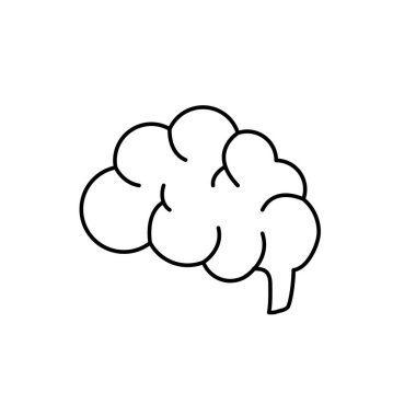 çizgi yan beyin insan anatomisi organ zekası vektör çizim