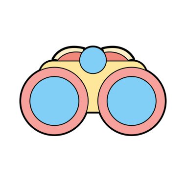 keşif vektör çizim içinde kullanılacak dürbün öğeyi