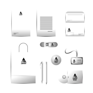 küme iş Şirket sabit şablon belgeleri vektör çizim ile