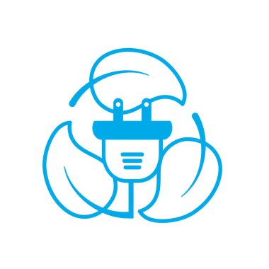 siluet ekoloji güç kablosu ile doğal vektör çizim bırakır