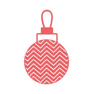 siluet güzellik topu Noel dekorasyon tasarım vektör çizim