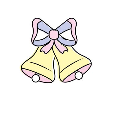 Çan kurdele ile süsleme tasarlamak vektör yay