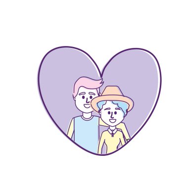 Çift kalp tasarlamak vektör içinde birlikte