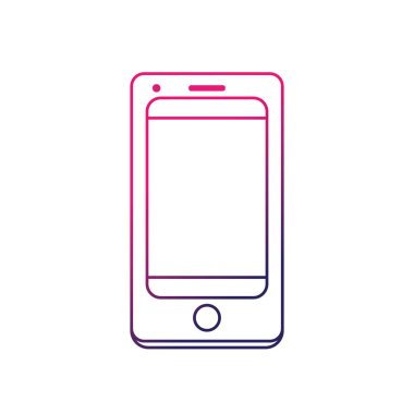 çizgi teknoloji Smartphone-e doğru elektronik iletişim vektör çizim