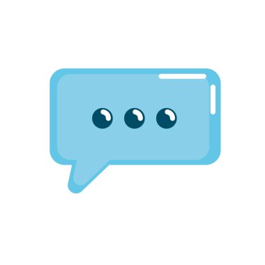 sohbet kabarcık metin ileti simge vektör çizim