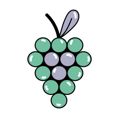 lezzetli üzüm meyve vitamin ve protein vektör çizim ile