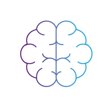 satır beyin insan anatomisi organ zekası vektör çizim