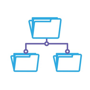 sunucu vektör çizim siluet klasör dosya veri merkezi