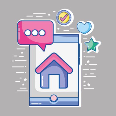 multimedya bilgi vektör çizim için dijital mobil uygulaması