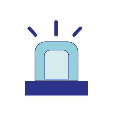 Acil tehlike güvenlik vektör çizim için ışık siren