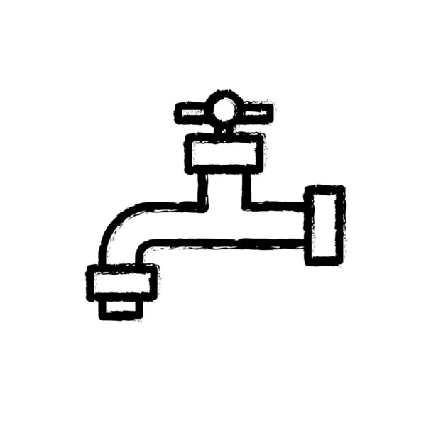 Figura Torneira Ecológica Para Economizar Água Meio Ambiente Ilustração Vector — Vetor de Stock