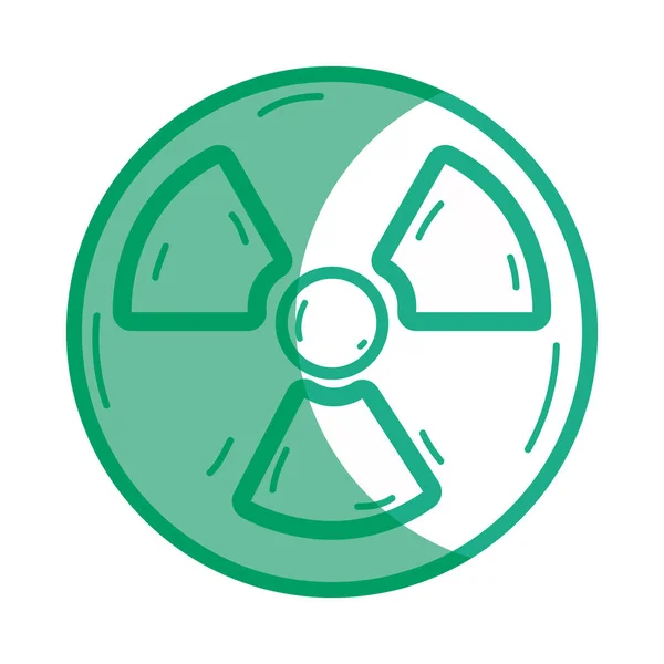 Símbolo Radiação Silhueta Para Ilustração Vetores Contaminação Perigosa Ecológica — Vetor de Stock