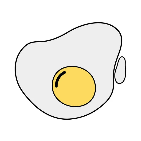 Delicioso Huevo Frito Para Preparar Ilustración Vector Alimentos — Vector de stock