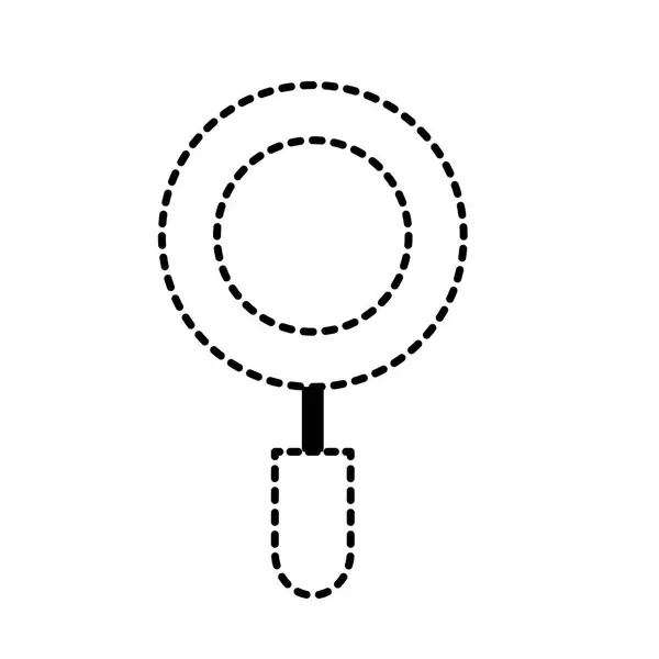 Loupe Forme Pointillée Instrument Exploration Vectoriel Recherche Illustration — Image vectorielle