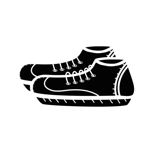 Contour Bekväma Sneakers Fitness Vektorgrafik Illustration Design — Stock vektor