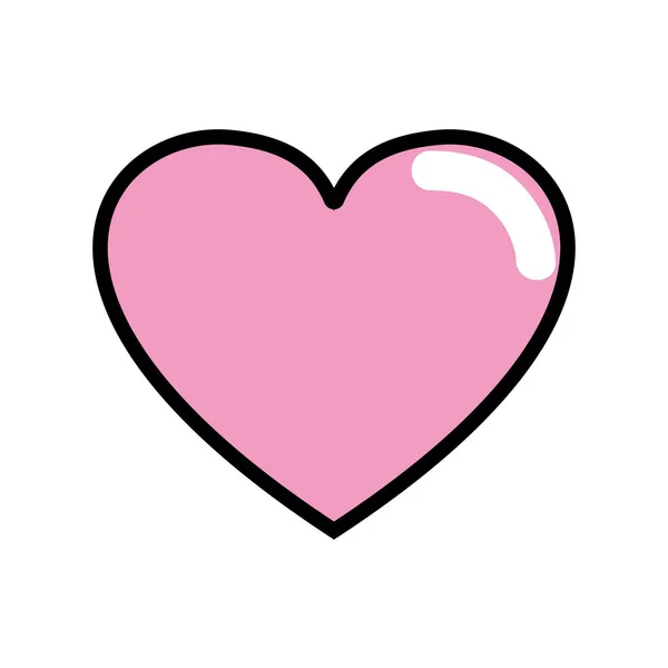 Lindo Corazón Amor Icono Vector Ilustración Diseño — Vector de stock