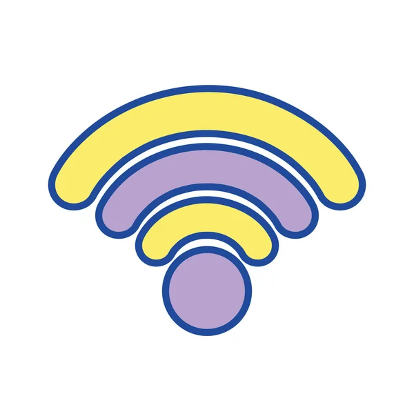 Wifi Connexion Réseau Symbole Numérique Illustration Vectorielle — Image vectorielle