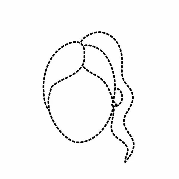ヘアスタイル デザイン ベクトル図で点線図形社会アバター女 — ストックベクタ