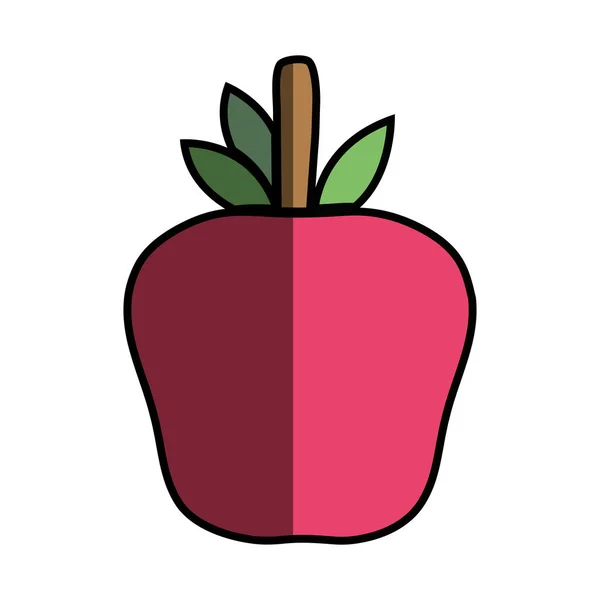 Leckere Apfelfrüchte Gesundem Leben Vektor Illustration — Stockvektor