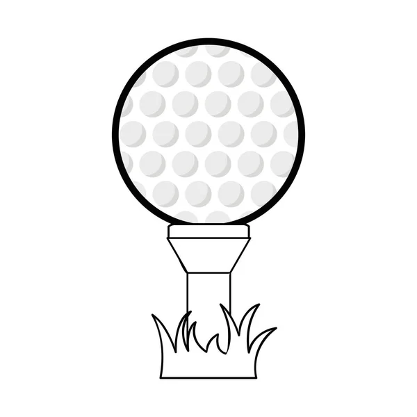 Figur Golf Ball Att Spela Spel Vektor Illustration Design — Stock vektor