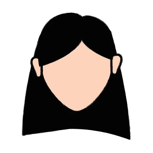 Agradable Mujer Joven Con Peinado Diseño Ilustración Vectores — Archivo Imágenes Vectoriales