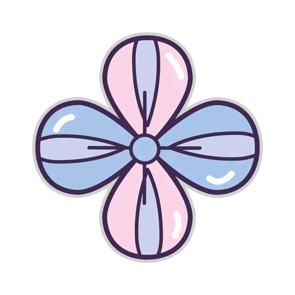 Όμορφη Πέταλα Λουλούδι Βοτανική Βοτανική Εικονογράφηση Διάνυσμα — Διανυσματικό Αρχείο