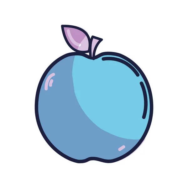 Köstliche Apfelfrüchte Geschmack Symbol Vektorillustration — Stockvektor