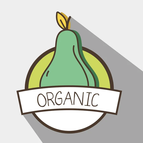 Symbole Fruit Organe Poire Frais Illustration Vectorielle — Image vectorielle