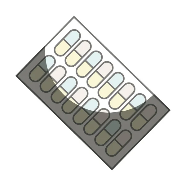 Pilulky Léčbu Farmaceutické Léky Péči Tělo Vektorové Ilustrace — Stockový vektor