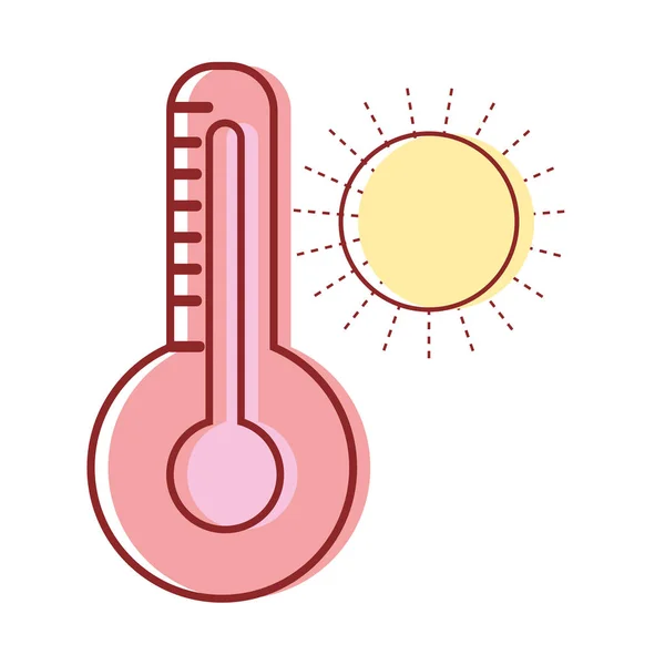 Instrumento Medida Del Termómetro Para Conocer Ilustración Del Vector Temperatura — Vector de stock