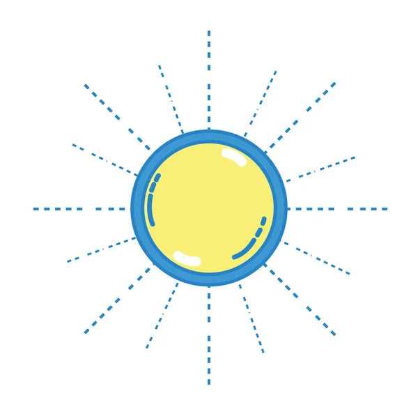 Хорошая Векторная Иллюстрация Погоды Солнечных Лучей — стоковый вектор