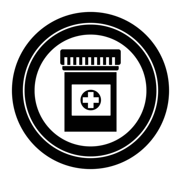 Autocollant Contour Soins Médicaux Médicaments Traitement Médecine Illustration Vectorielle — Image vectorielle