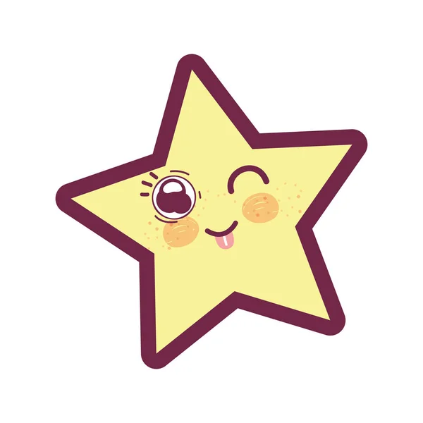 可愛いファニーとかわいい星のデザイン ベクトル イラスト — ストックベクタ