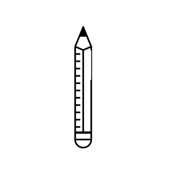 线铅笔学校工具对象设计向量例证 — 图库矢量图片