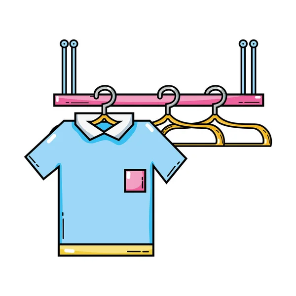 Shelf Design Clothes Hanging Icon Vector Illustration — Stock Vector