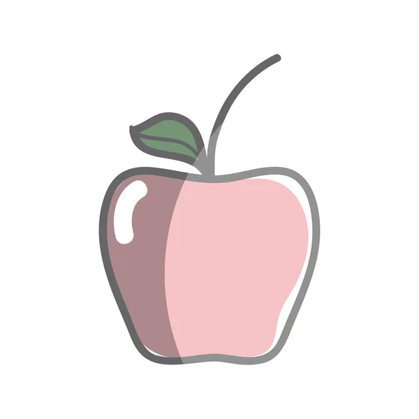 Leckerer Apfel Gesunde Früchte Vektor Illustration Design — Stockvektor